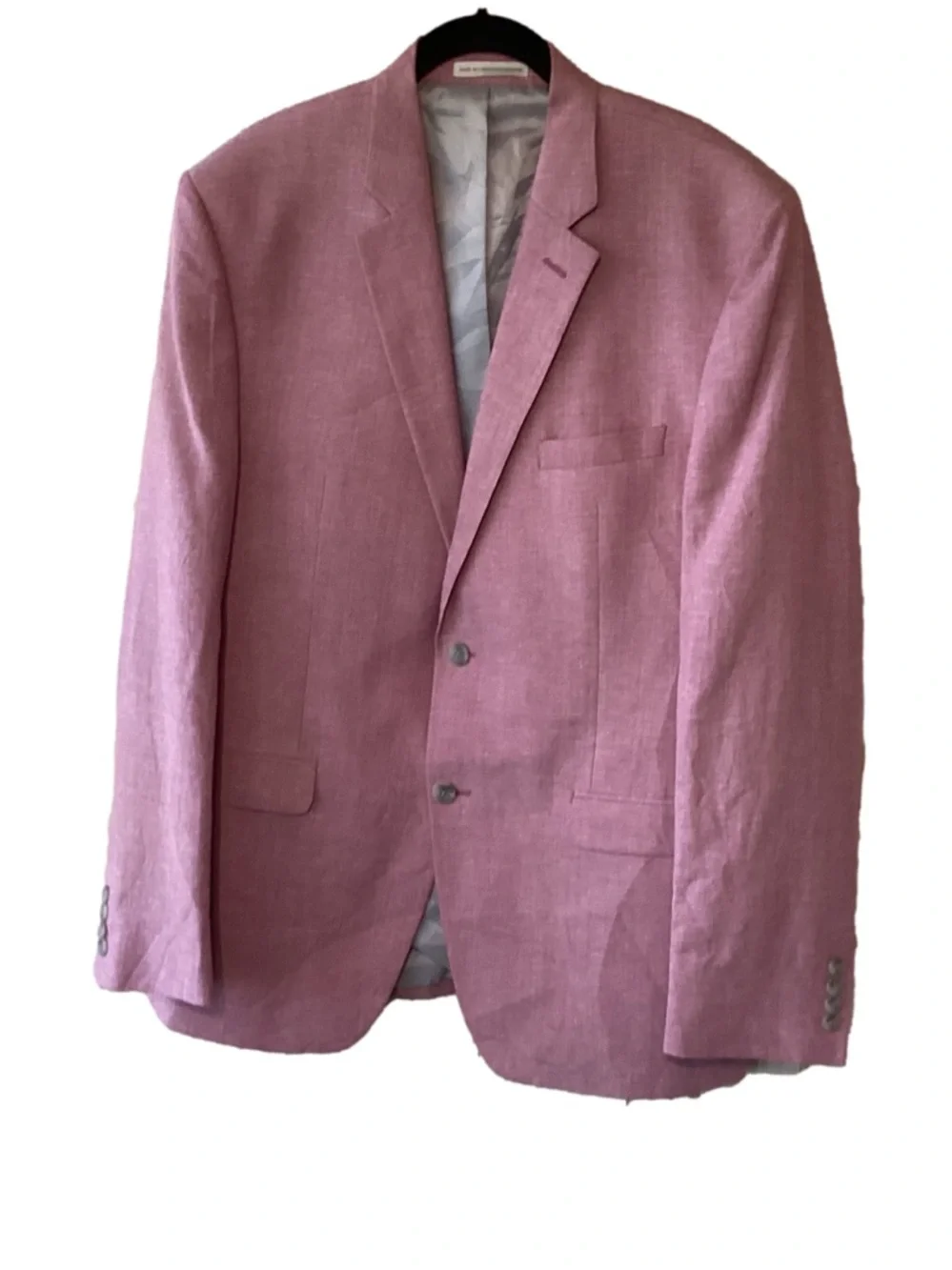 Men’s Perry Ellis Linen Blend Portfolio Slim Fit Dusty Pink Blazer Jacket 44L